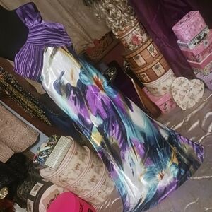 Fiesta Jewel Tone Maxi With Purple Wrap XL